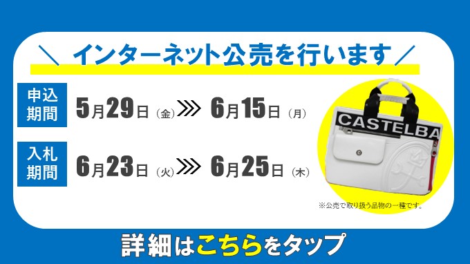 インターネット公売のお知らせの画像