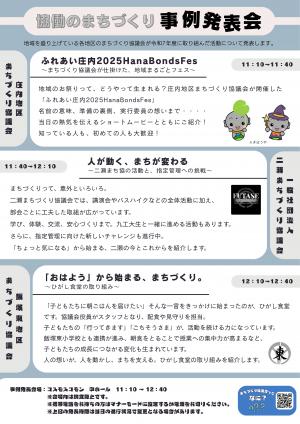 みんなのまちづくりフェスタ2026のチラシ（2枚目：事例発表会）